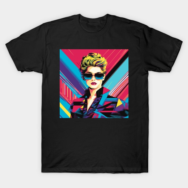 Beyond Time: A Timeless Woman of the 80s T-Shirt by Rafael Pando